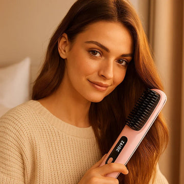 Electric Straightening Brush – Fast Smoothing and Anti-Frizz Shine