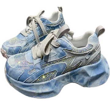 Women's Chunky Sneakers with Glamorous Glitter