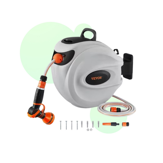 Compact Retractable Garden Hose Reel