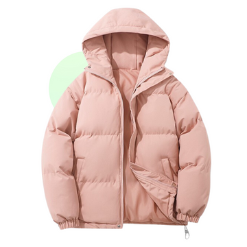 Unisex Winter Coat with Cotton Lining and Removable Hood