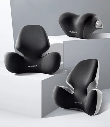 Car Lumbar Support Cushion with Adjustable Headrest
