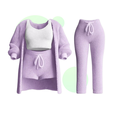 Complete Women's Tracksuit Set: Sweater, Sports Bra, Pants, and Cardigan
