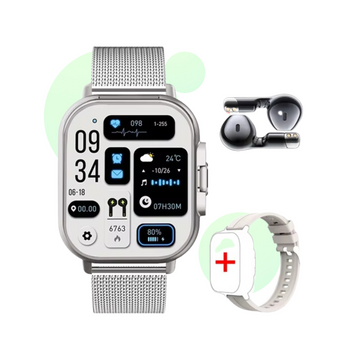 Smartwatch with Built-in Bluetooth Earbuds