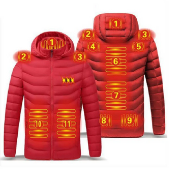 Electric Heated Jacket with 11 Adjustable Heat Zones