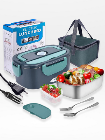 Heated Lunch Box with Thermos for Hot Meals